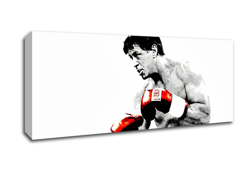 Picture of Rocky B n W Red Gloves Panoramic Canvas Wall Art