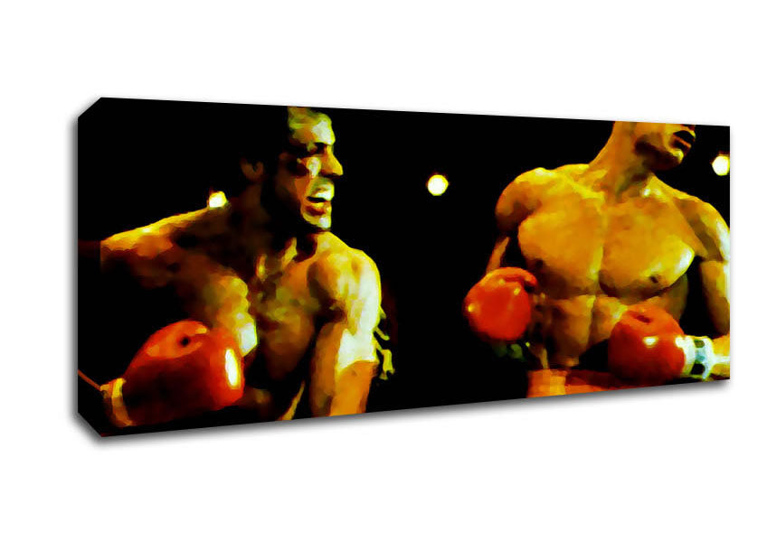 Picture of Rocky Fighting Back Panoramic Canvas Wall Art