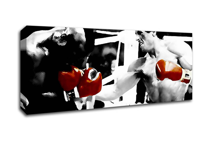Picture of Rocky 3 Red Boxing Gloves Panoramic Canvas Wall Art