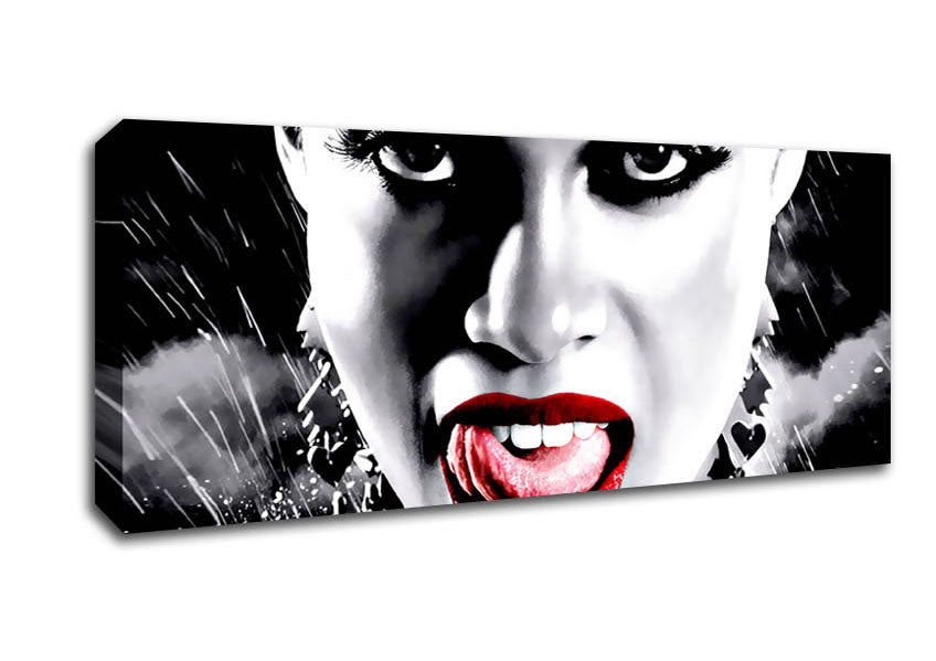 Picture of Sin City Lips Panoramic Canvas Wall Art