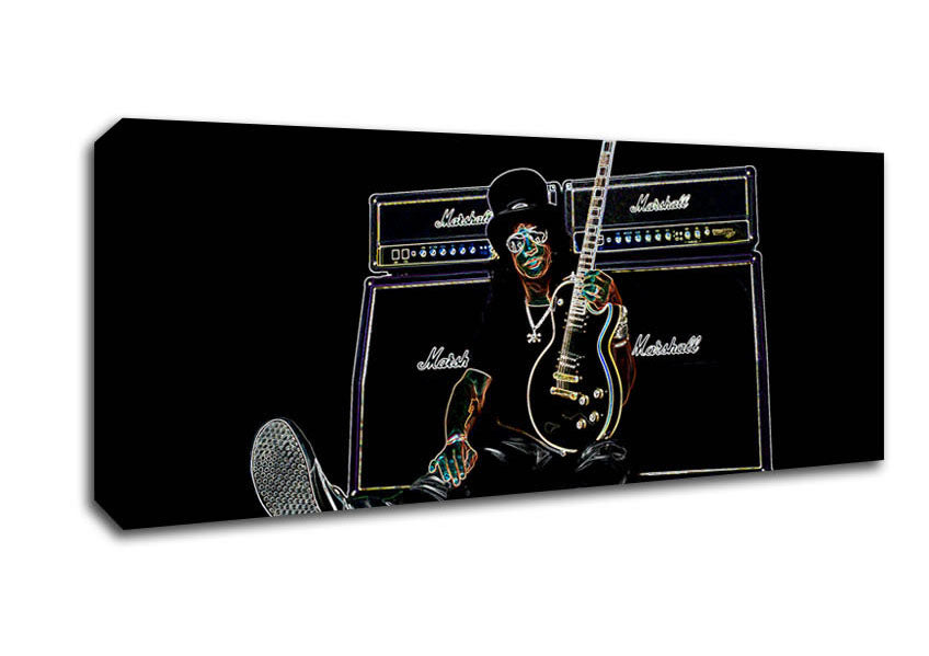 Picture of Slash Guitar Panoramic Canvas Wall Art