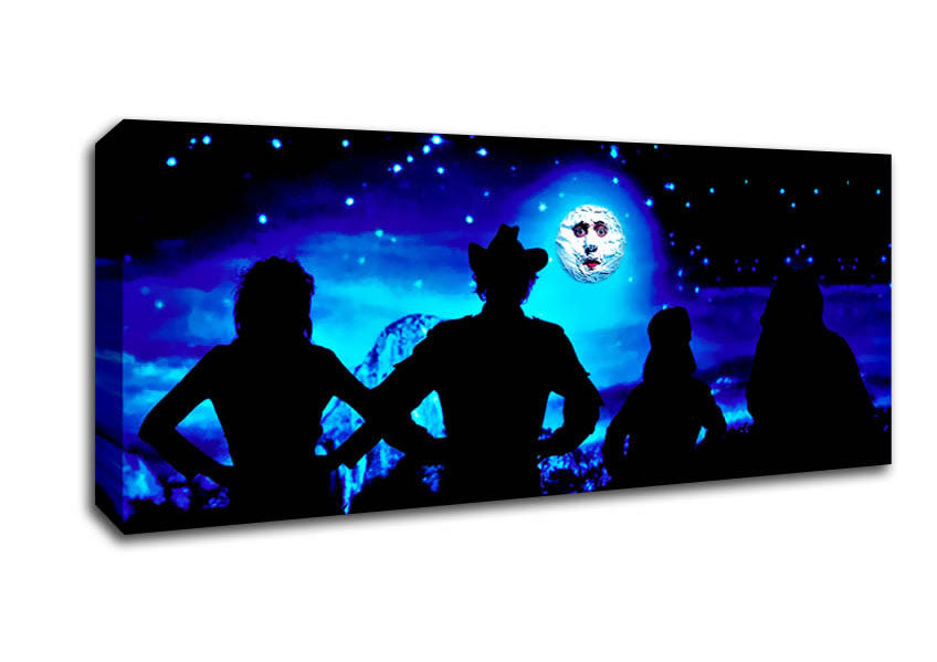 Picture of The Mighty Boosh Moon Face Panoramic Canvas Wall Art