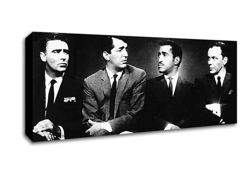 Picture of The Rat pack B n W Panoramic Canvas Wall Art