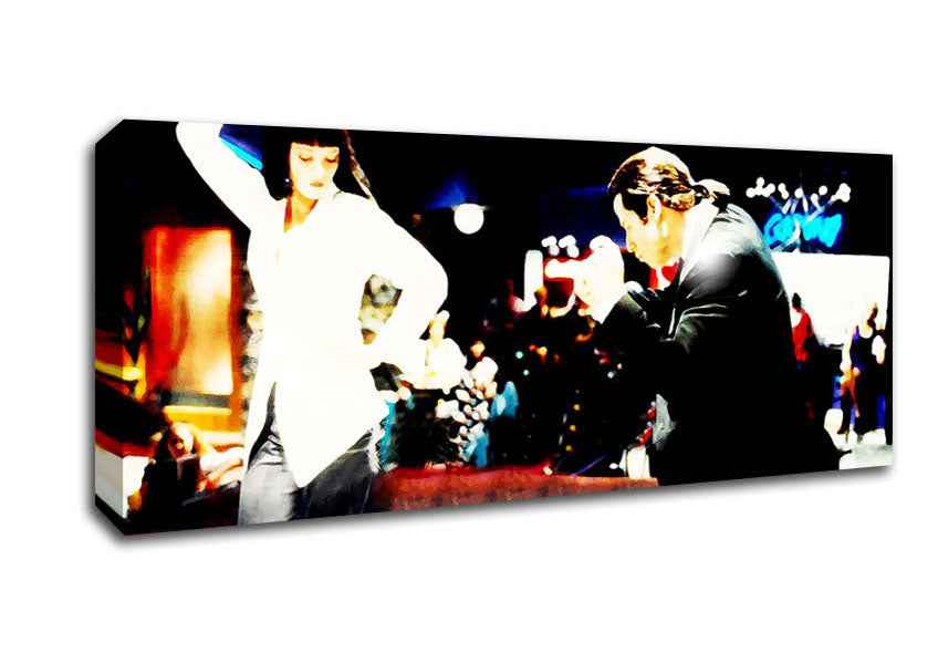Picture of Pulp Fiction Dance Off Mia Panoramic Canvas Wall Art
