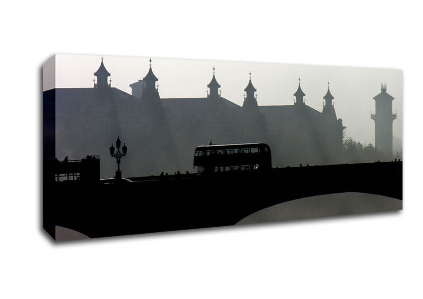 Picture of City Temple Bus Panoramic Canvas Wall Art