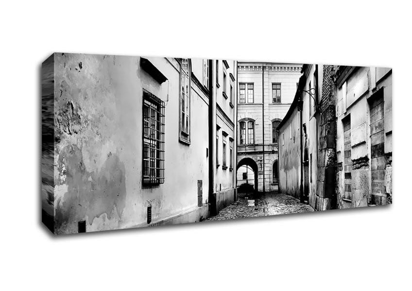 Picture of Venice Streets B n W Panoramic Canvas Wall Art