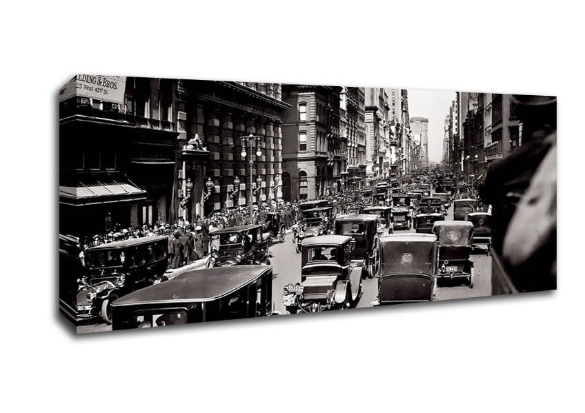 Picture of New York City Retro Panoramic Canvas Wall Art