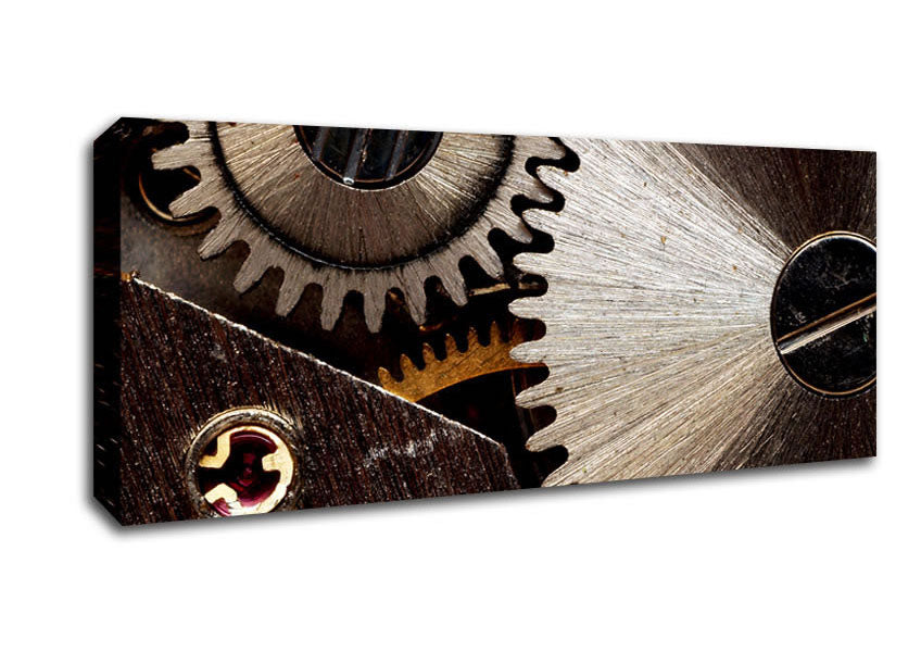 Picture of Cogs Of Time Panoramic Canvas Wall Art