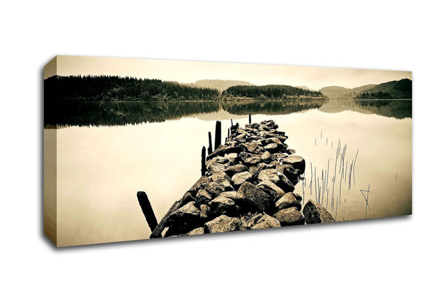 Picture of Rock Dock Panoramic Canvas Wall Art