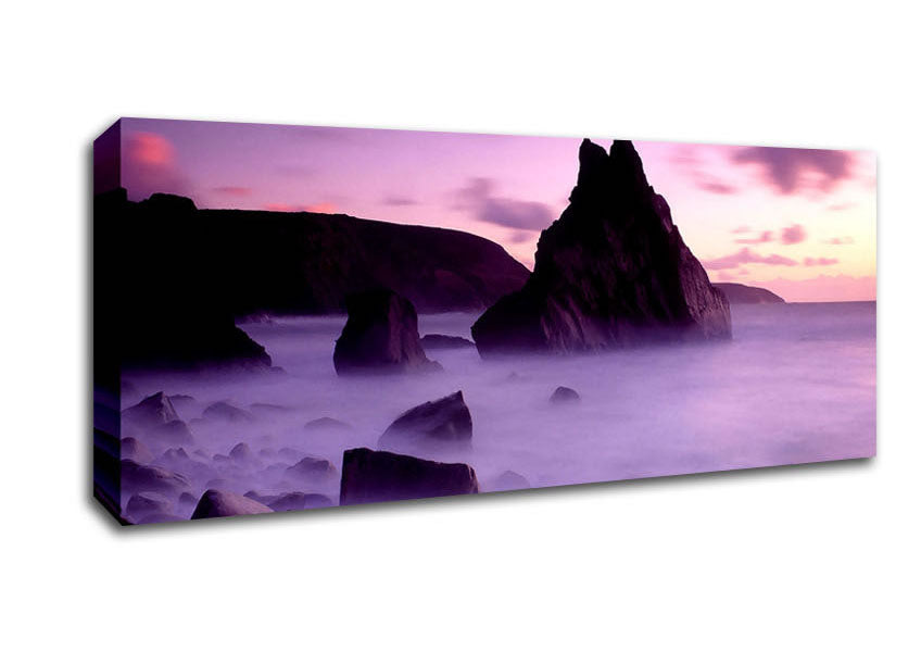 Picture of Dusk Cligga Point Cornwall England Panoramic Canvas Wall Art