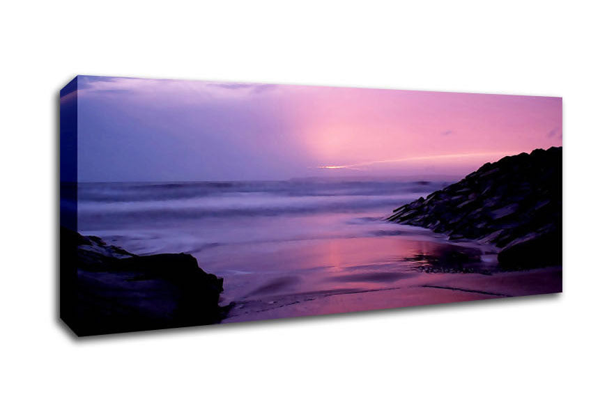 Picture of Sunset At Aberavon Beach Panoramic Canvas Wall Art