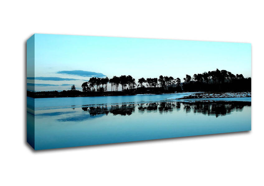 Picture of Cold Winter Ocean Panoramic Canvas Wall Art