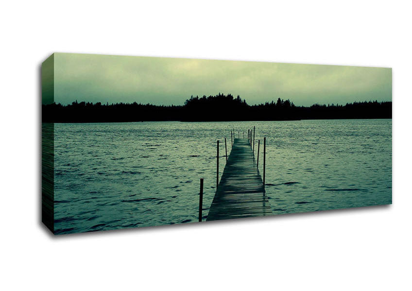 Picture of Long Green Jetty Panoramic Canvas Wall Art