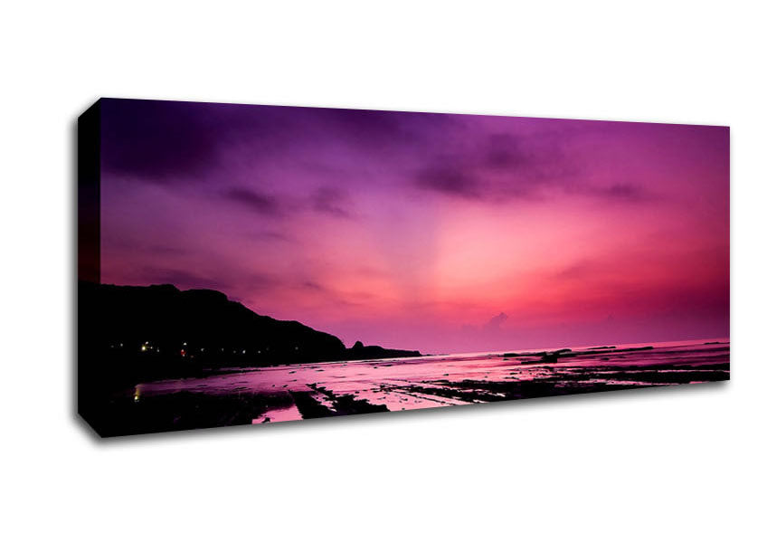 Picture of Purple Night Sky Panoramic Canvas Wall Art