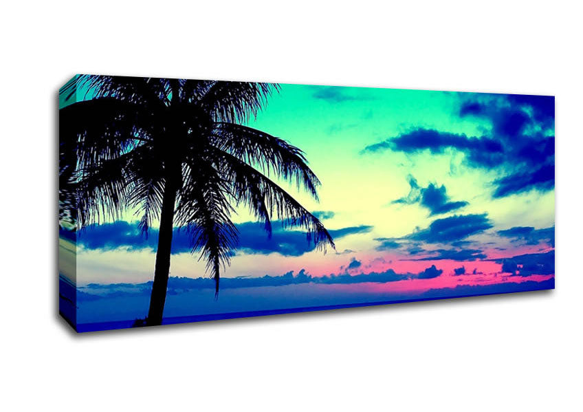 Picture of Tropical Sunrise Panoramic Canvas Wall Art