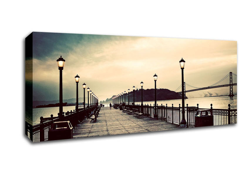 Picture of Promenade Storms Panoramic Canvas Wall Art