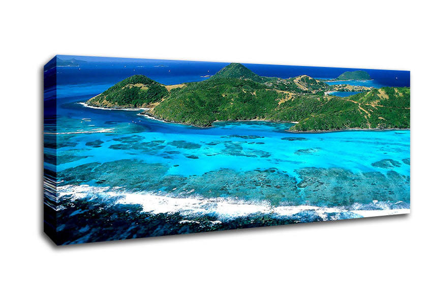Picture of Union Island Lesser Antilles Panoramic Canvas Wall Art
