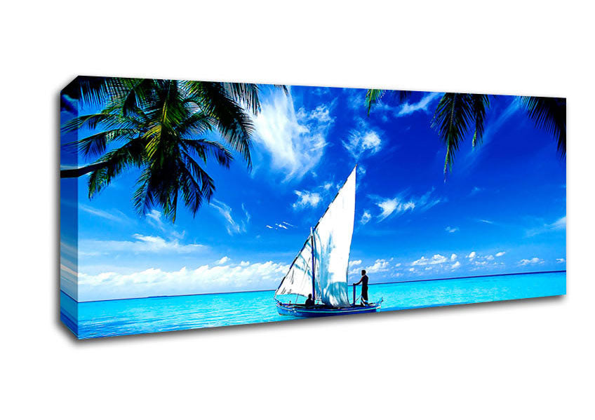 Picture of Sailing Over The Indian Ocean Panoramic Canvas Wall Art