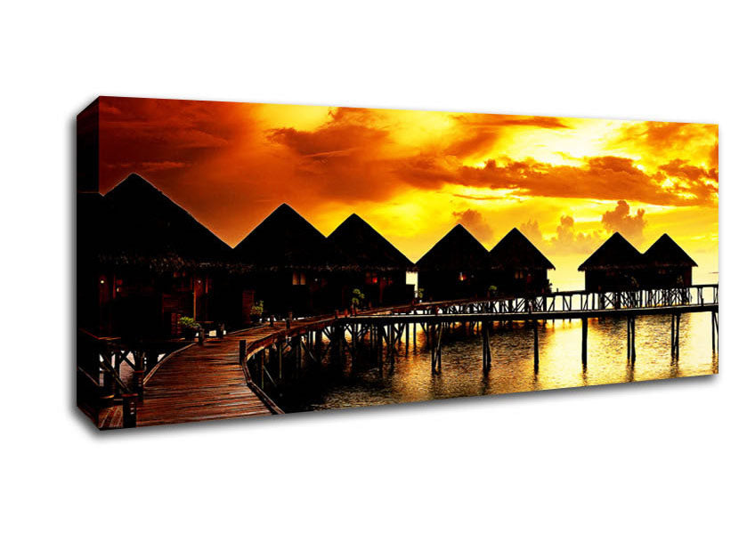 Picture of The Boardwalk Lovers Retreat Panoramic Canvas Wall Art