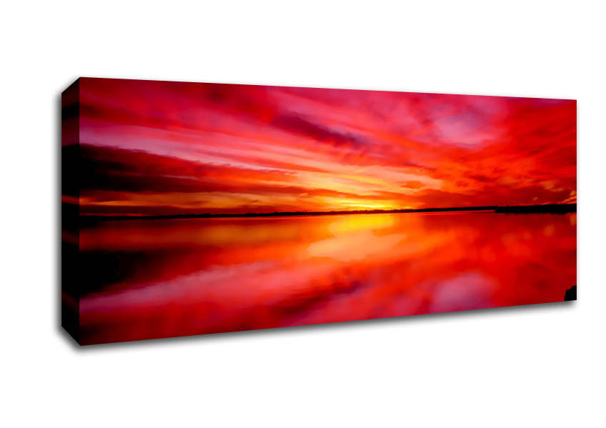 Picture of Peaceful Ocean Skies Panoramic Canvas Wall Art