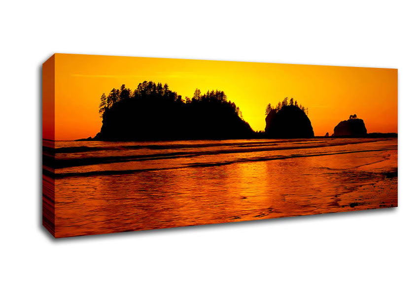 Picture of Surreal Ocean Flow Panoramic Canvas Wall Art