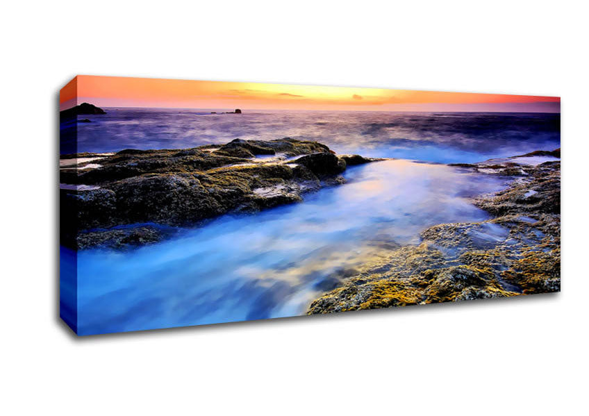 Picture of The Movement Of The Ocean Panoramic Canvas Wall Art