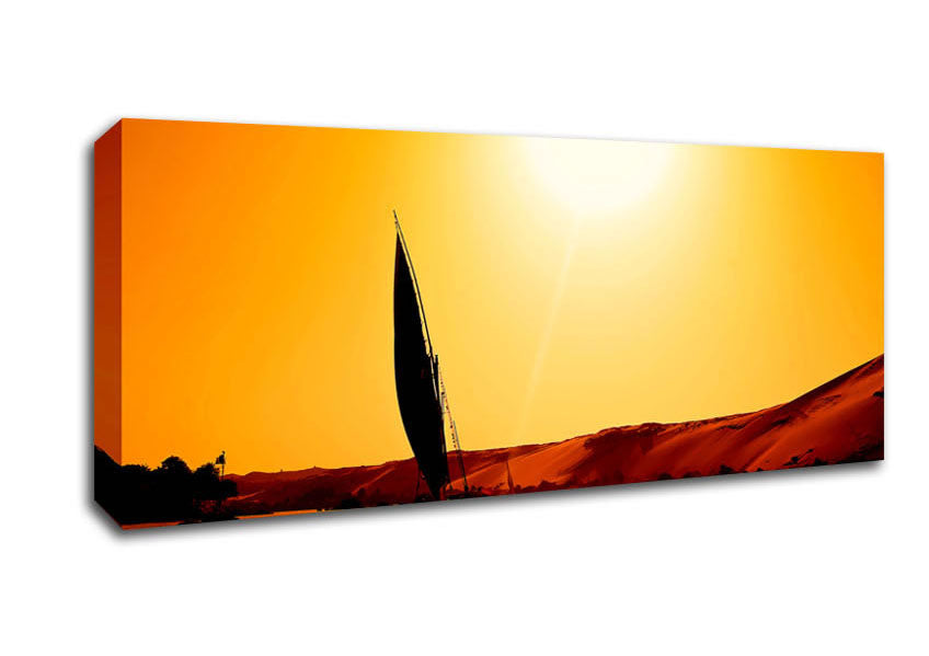 Picture of Sailing Towards The Sun Panoramic Canvas Wall Art