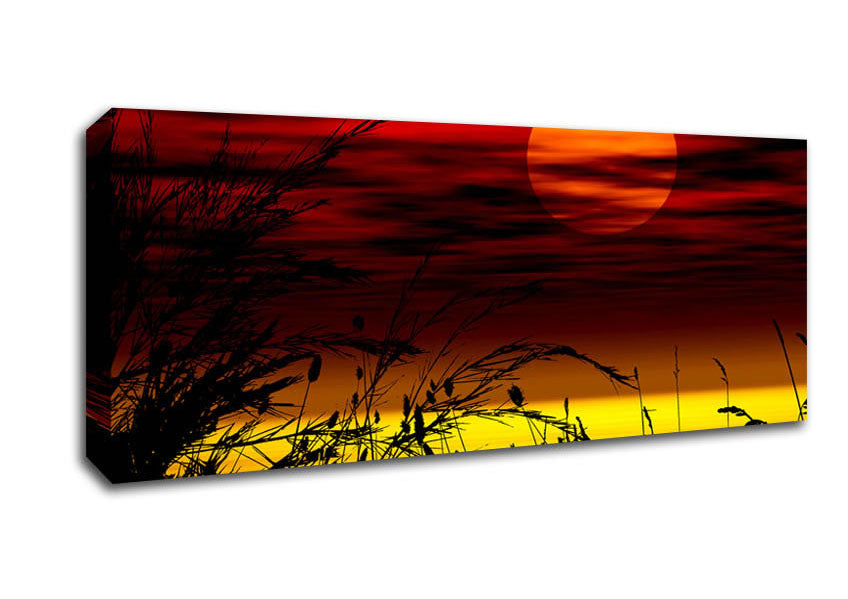 Picture of Surreal Golden Lake Panoramic Canvas Wall Art