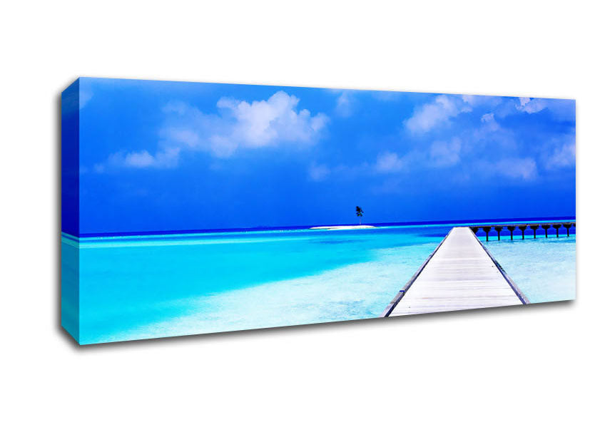 Picture of Turquoise Boardwalk Panoramic Canvas Wall Art