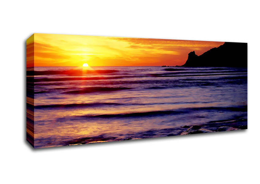 Picture of The Last Glimmer Of Sun Panoramic Canvas Wall Art