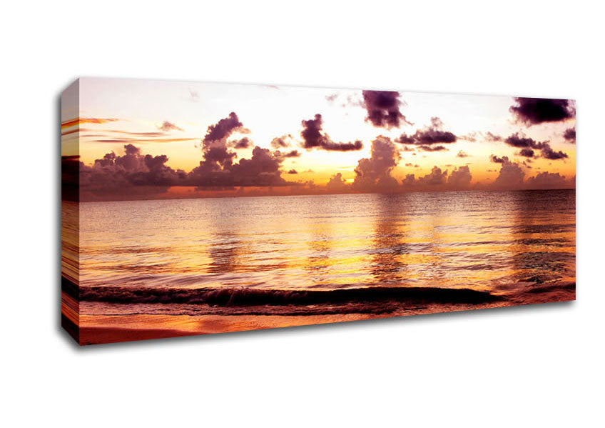 Picture of The Oceans Dusk Shorelines Panoramic Canvas Wall Art