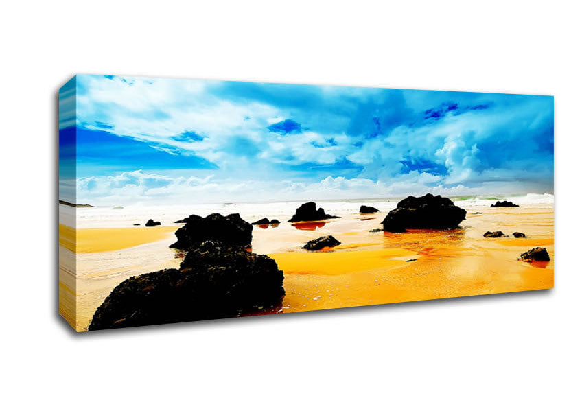 Picture of Orange Sands Panoramic Canvas Wall Art