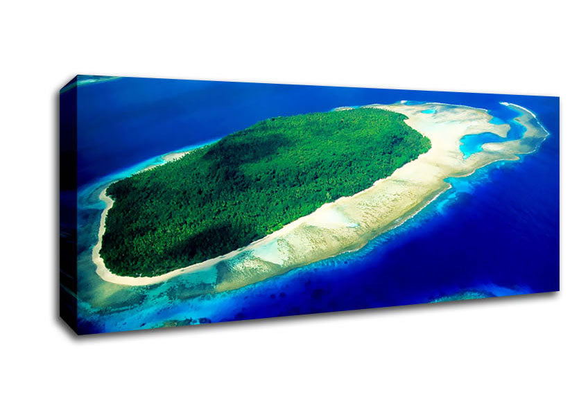 Picture of Paradise Islands Panoramic Canvas Wall Art