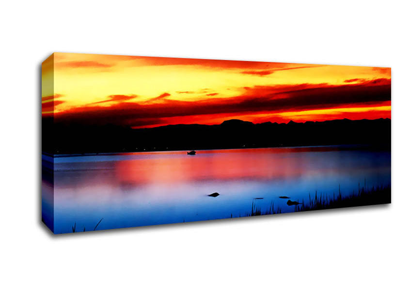 Picture of Tranquil Lake Verge Panoramic Canvas Wall Art