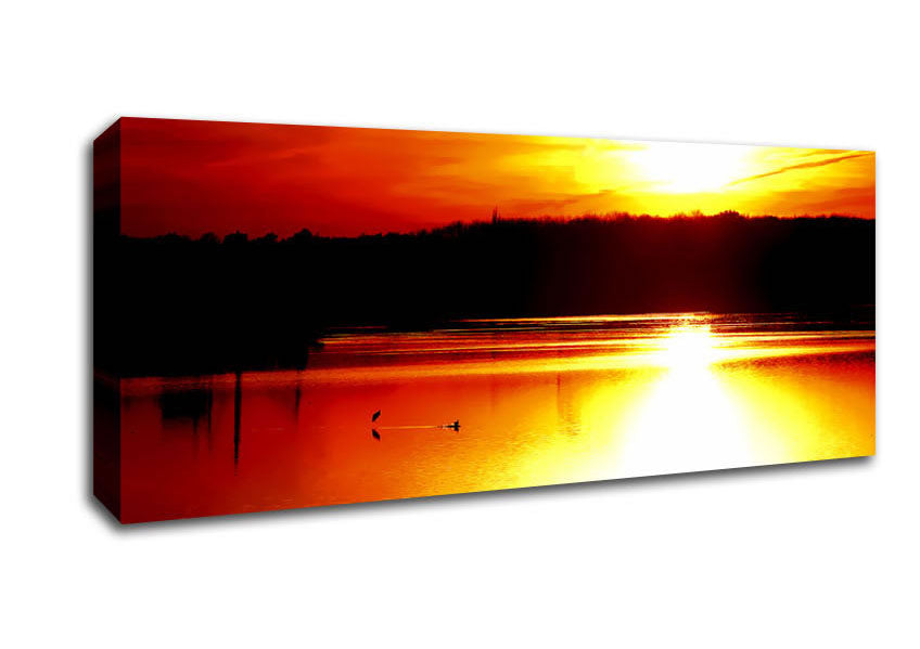 Picture of Sunlight Reflections Panoramic Canvas Wall Art
