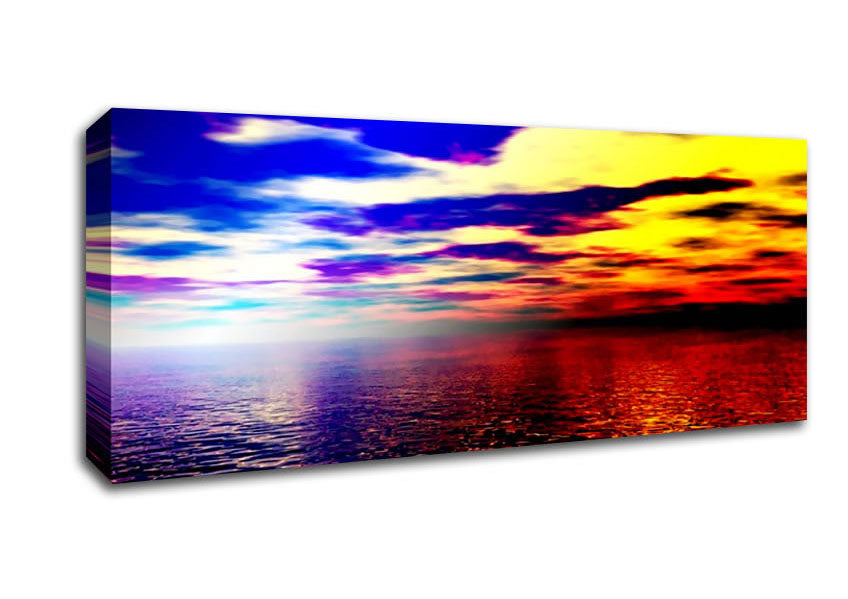 Picture of Rainbow Beach Ocean Panoramic Canvas Wall Art