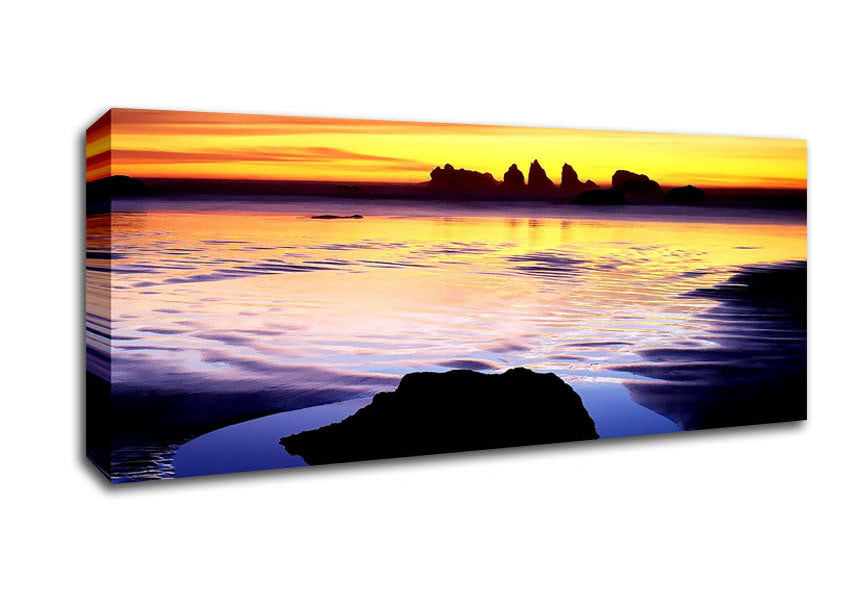Picture of Rock Pool Skys Panoramic Canvas Wall Art