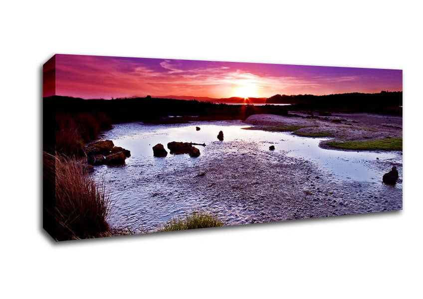 Picture of Sunset On Top Of The World Panoramic Canvas Wall Art
