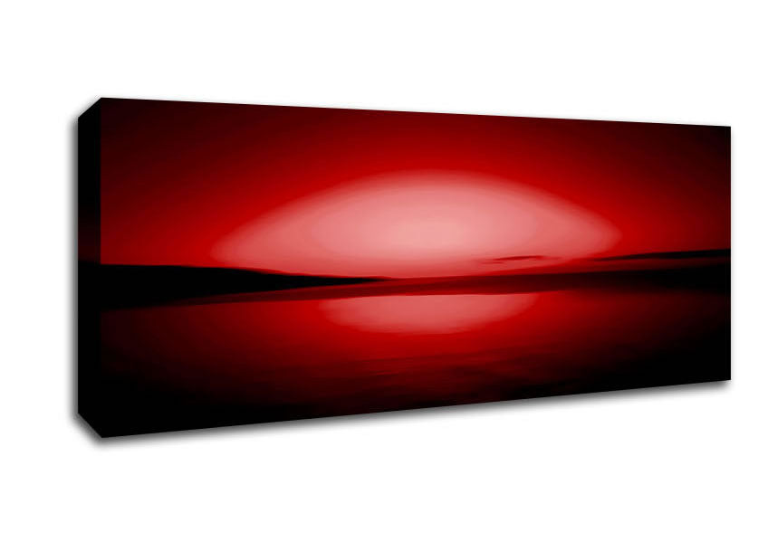Picture of Red Distant Horizon Panoramic Canvas Wall Art