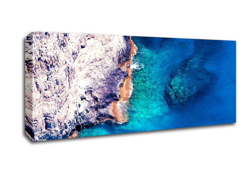 Picture of Sea Beach Stone Panoramic Canvas Wall Art