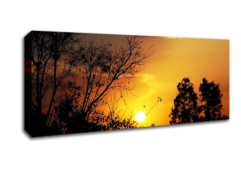 Picture of Sunset Skies Panoramic Canvas Wall Art