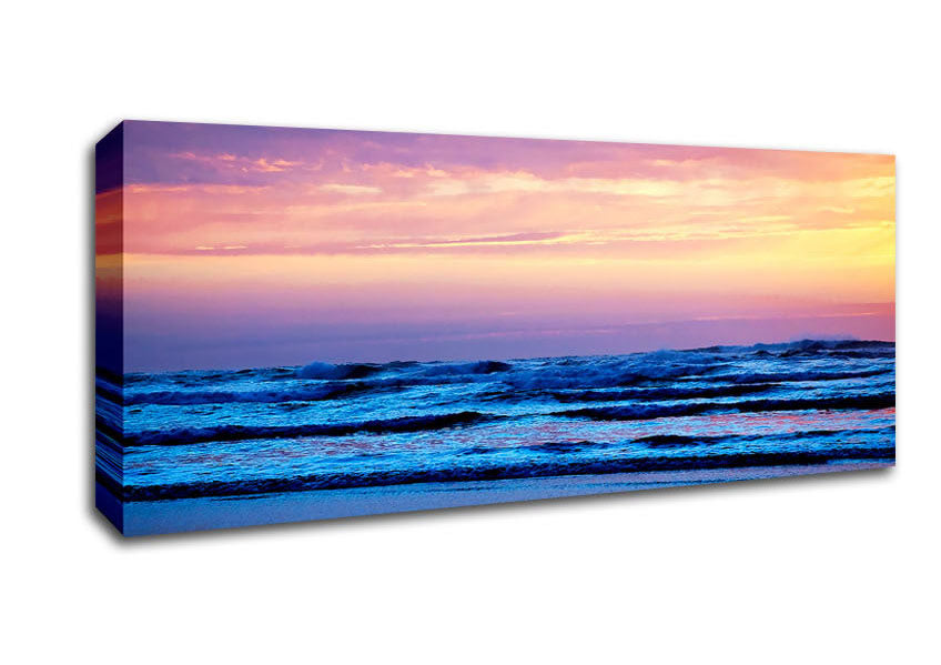 Picture of Stunning Blue Ocean Shores Panoramic Canvas Wall Art