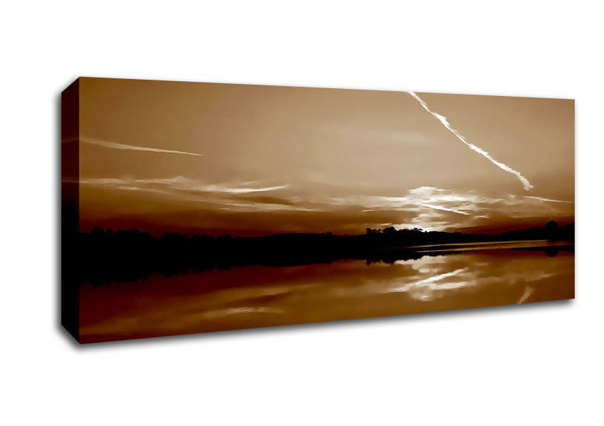 Picture of Tranquil Chocolate Lake Panoramic Canvas Wall Art