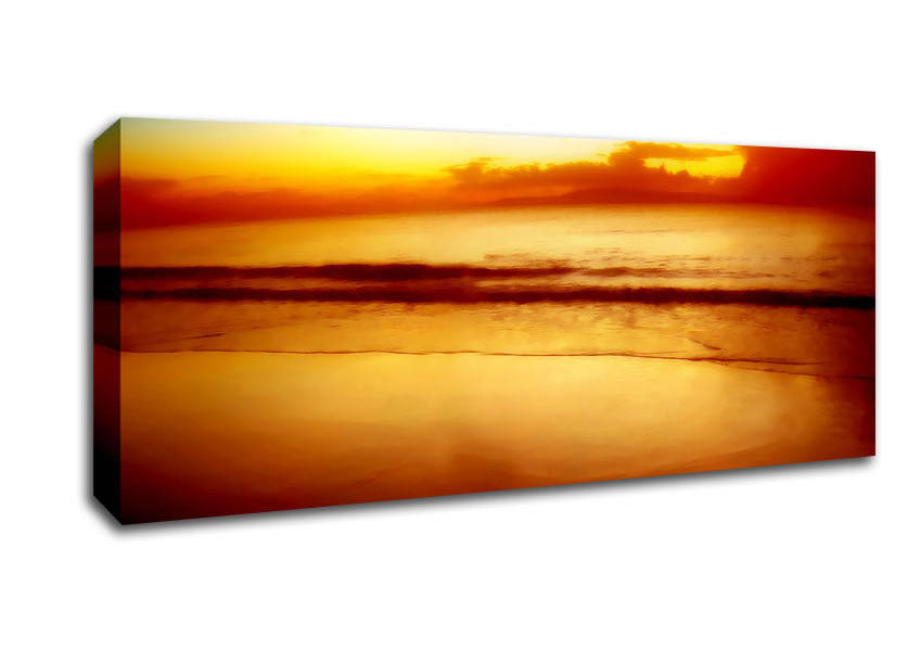 Picture of Swell Of The Ocean Panoramic Canvas Wall Art
