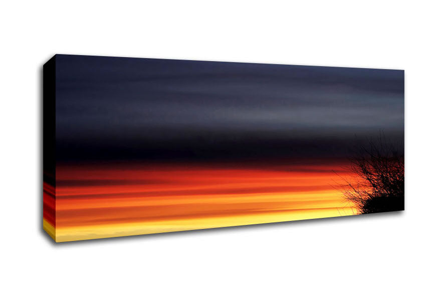 Picture of Stunning Ocean Blaze Panoramic Canvas Wall Art