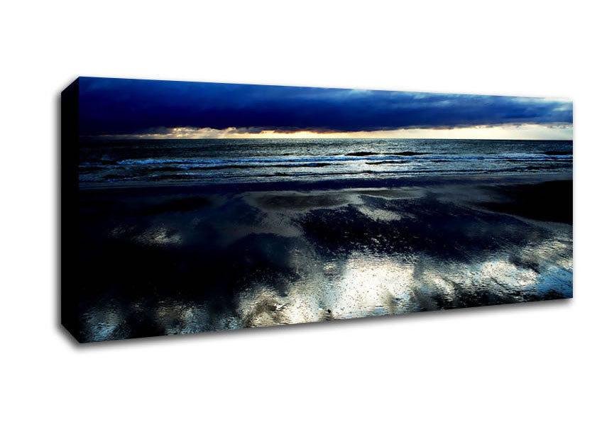 Picture of Reflections Of The Ocean Storm Panoramic Canvas Wall Art