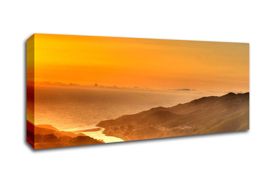 Picture of San Francisco Ocean Mist Panoramic Canvas Wall Art