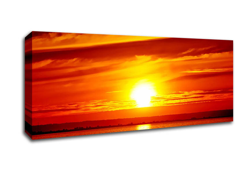 Picture of The Oceans Golden Delight Panoramic Canvas Wall Art