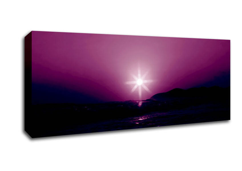 Picture of Sunstar Purple Panoramic Canvas Wall Art