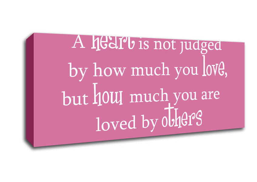 Picture of Movie Quote Wizard Of Oz A Heart Is Not Judged Pink Panoramic Canvas Wall Art